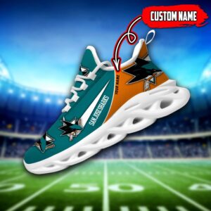 San Jose Sharks Custom Name NHL New Max Soul Shoes