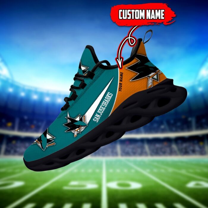 San Jose Sharks Custom Name NHL New Max Soul Shoes