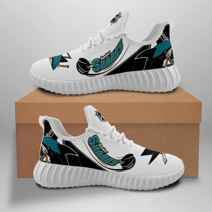 San Jose Sharks New Hockey Custom Shoes Sport Sneakers San Jose Sharks Yeezy Boost