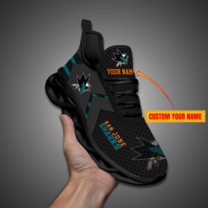 San Jose Sharks Personalized NHL Luxury Max Soul Shoes