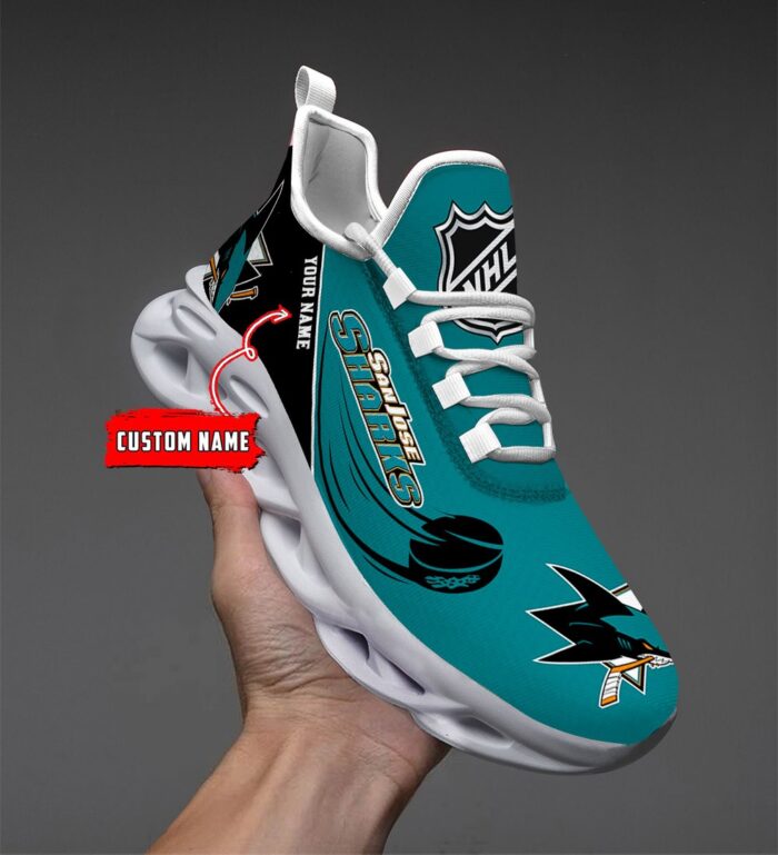 San Jose Sharks Personalized NHL New Max Soul Shoes