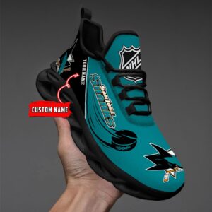 San Jose Sharks Personalized NHL New Max Soul Shoes