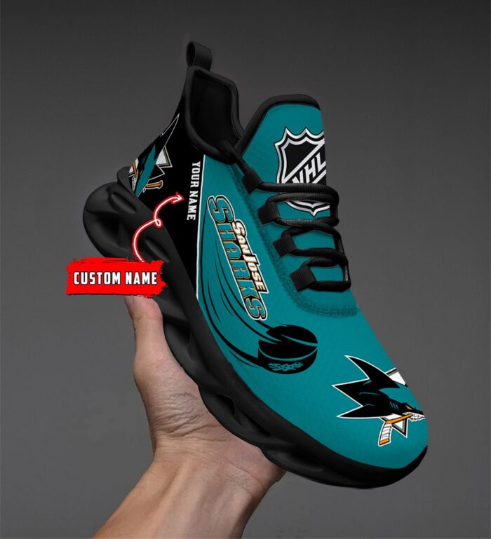 San Jose Sharks Personalized NHL New Max Soul Shoes