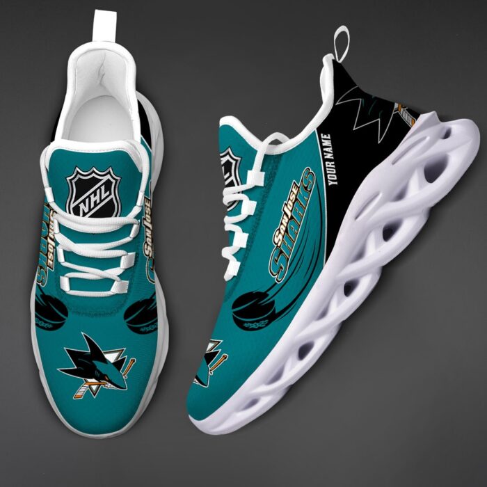 San Jose Sharks Personalized NHL New Max Soul Shoes