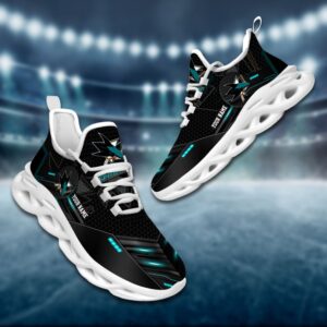 San Jose Sharks Personalized NHL Sport Black Max Soul Shoes