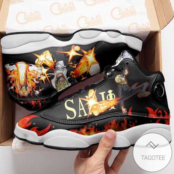 Sanji Diable Jambe Sneakers Custom Anime One Piece Air Jordan 13 Shoes Fan Gift Idea