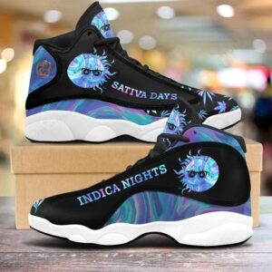 Sativa Days Indica Nights All Over Printed Air Jordan 13 Sneakers