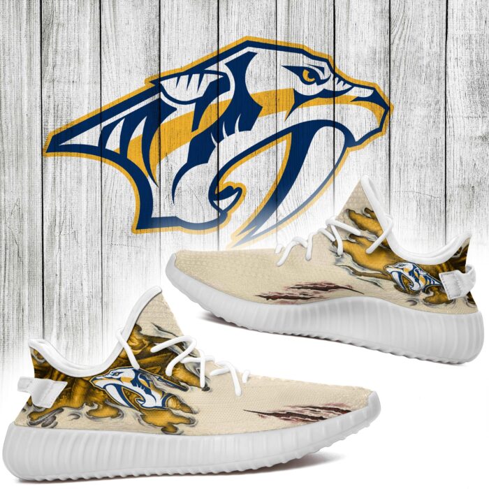 Scratch Nashville Predators Nhl Yeezy Shoes Christmas Gift L1810-017