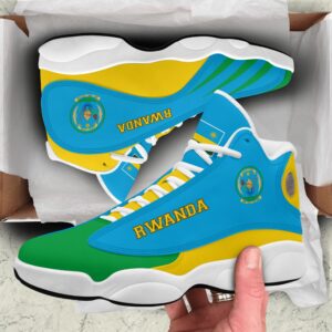 Seal Of Rwanda Blue Green Air Jordan 13 Shoes