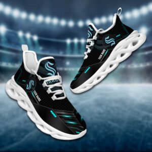 Seattle Kraken Personalized NHL Sport Black Max Soul Shoes