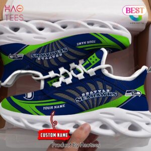 Seattle Seahawks Personalized Green Mix Blue Max Soul Shoes