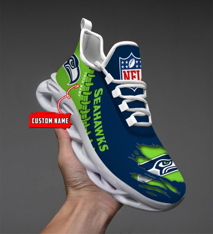 Seattle Seahawks Personalized NFL Max Soul Shoes