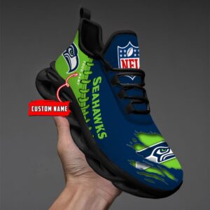 Seattle Seahawks Personalized NFL Max Soul Shoes