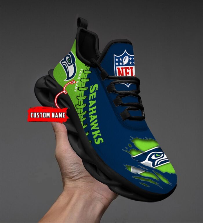 Seattle Seahawks Personalized NFL Max Soul Shoes