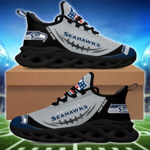 Seattle Seahawks Personalized NFL Max Soul Shoes Fan Gift