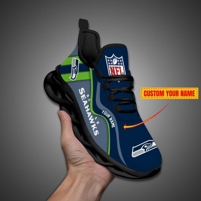 Seattle seahawks NFL Customized Unique Max Soul Shoes