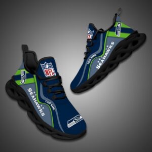 Seattle seahawks NFL Customized Unique Max Soul Shoes