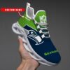 Seattle seahawks Personalized Custom Name Max Soul Shoes
