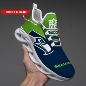 Seattle seahawks Personalized Custom Name Max Soul Shoes