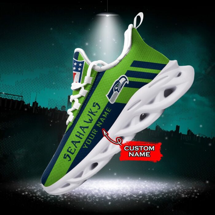 Seattle seahawks Personalized NFL Max Soul Sneaker