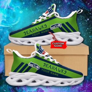 Seattle seahawks Personalized NFL Max Soul Sneaker