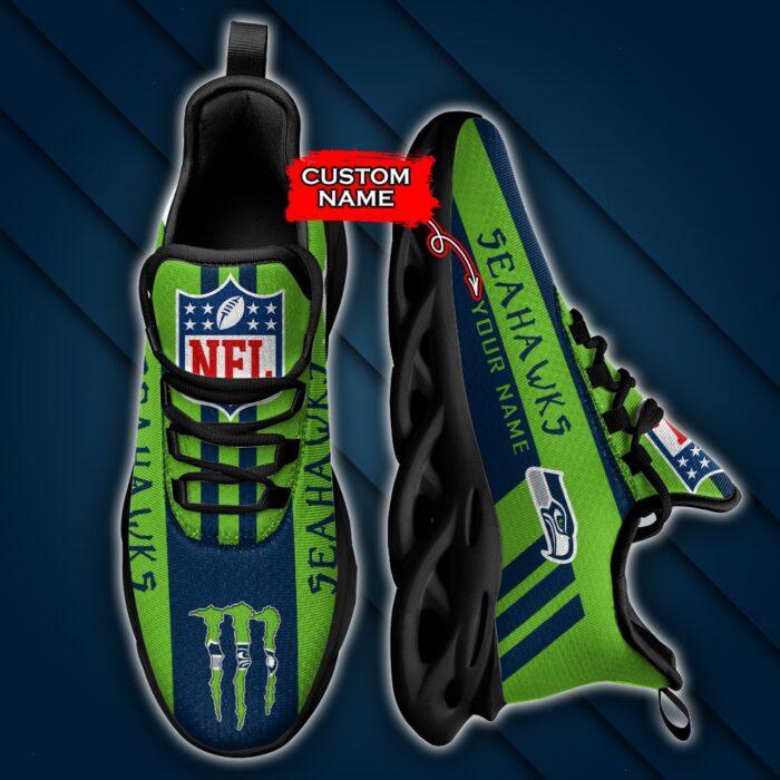 Seattle seahawks Personalized NFL Max Soul Sneaker