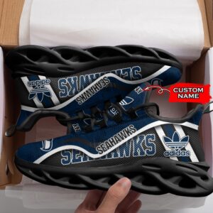 Seattle seahawks Personalized NFL Max Soul Sneaker Adidas Ver 1