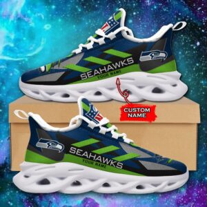 Seattle seahawks Personalized NFL Max Soul Sneaker Ver 1