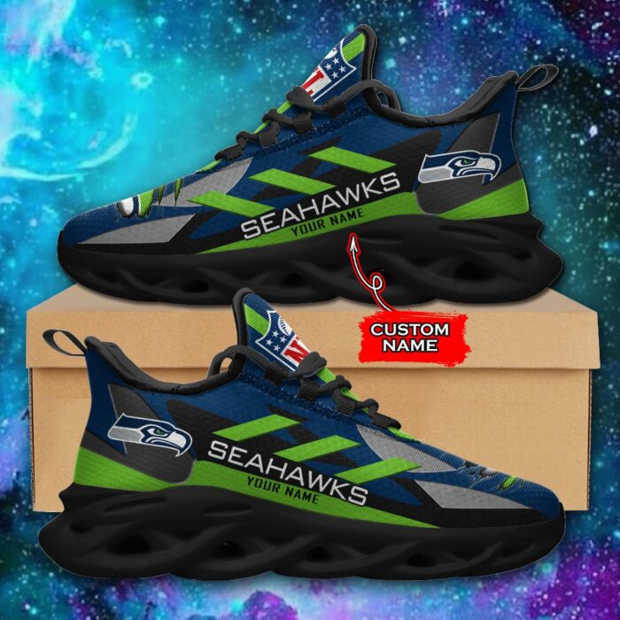 Seattle seahawks Personalized NFL Max Soul Sneaker Ver 1