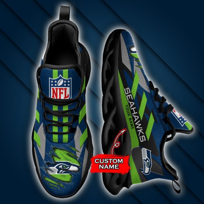 Seattle seahawks Personalized NFL Max Soul Sneaker Ver 1