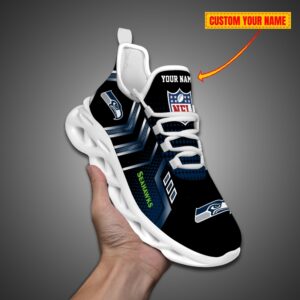 Seattle seahawks Personalized NFL Metal Style Design Max Soul Shoes