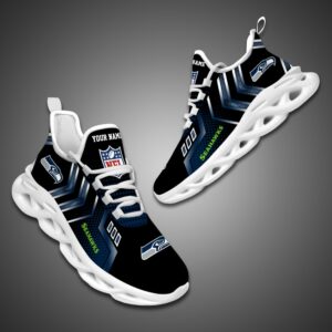 Seattle seahawks Personalized NFL Metal Style Design Max Soul Shoes