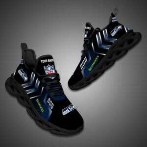 Seattle seahawks Personalized NFL Metal Style Design Max Soul Shoes