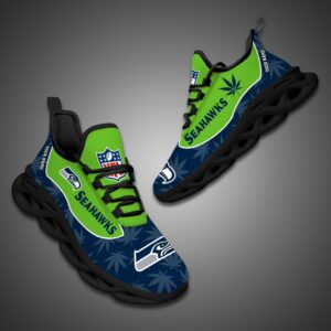 Seattle seahawks Personalized Weed Limited Edition Max Soul Shoes