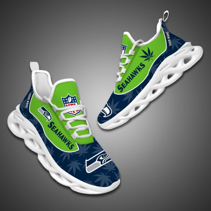 Seattle seahawks Personalized Weed Limited Edition Max Soul Shoes