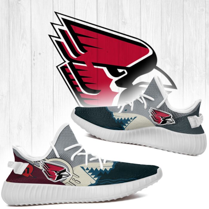 Shark Ball State Cardinals Ncaa Yeezy Shoes A234