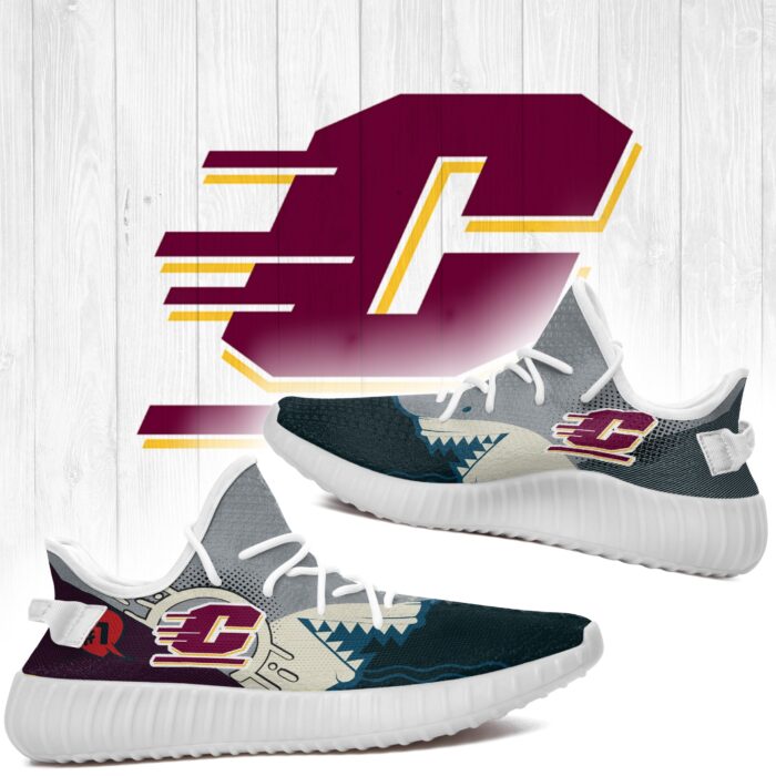 Shark Central Michigan Chippewas Ncaa Yeezy Shoes A217