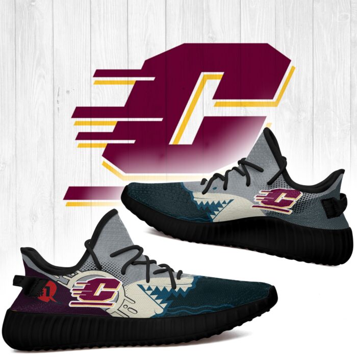 Shark Central Michigan Chippewas Ncaa Yeezy Shoes A217