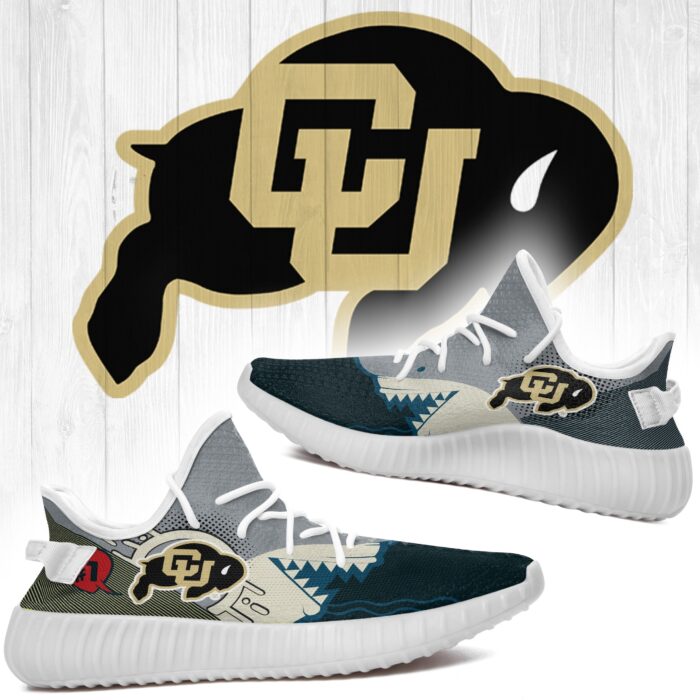 Shark Colorado Buffaloes Ncaa Yeezy Shoes A208