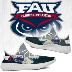 Shark Florida Atlantic Owls Ncaa Yeezy Shoes A186