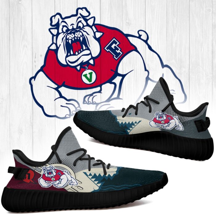 Shark Fresno State Bulldogs Ncaa Yeezy Shoes A182