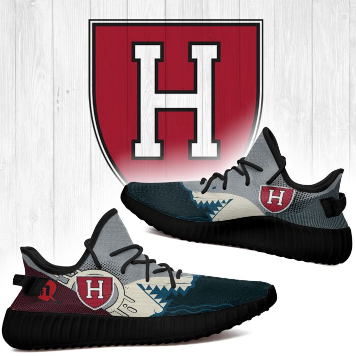 Shark Harvard Crimson Ncaa Yeezy Shoes A172