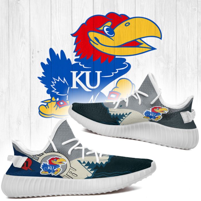 Shark Kansas Jayhawks Ncaa Yeezy Shoes A154