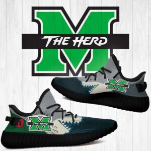 Shark Marshall Thundering Herd Ncaa Yeezy Shoes A138