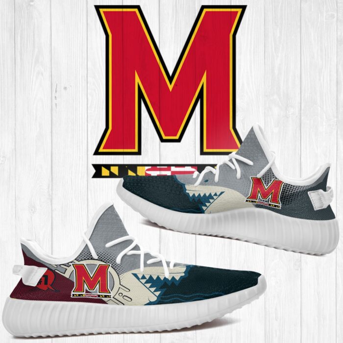 Shark Maryland Terrapins Ncaa Yeezy Shoes A137