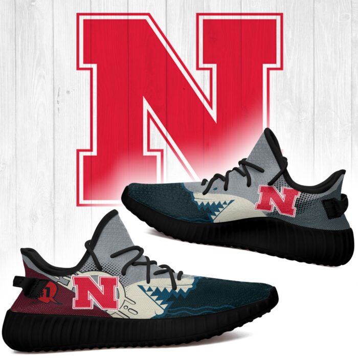 Shark Nebraska Cornhuskers Ncaa Yeezy Shoes A115