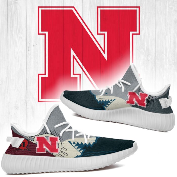 Shark Nebraska Cornhuskers Ncaa Yeezy Shoes A115