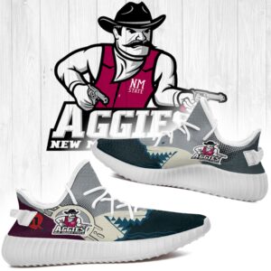 Shark New Mexico State Aggies Ncaa Yeezy Shoes A112