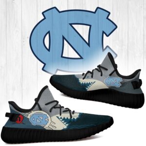 Shark North Carolina Tar Heels Ncaa Yeezy Shoes A107