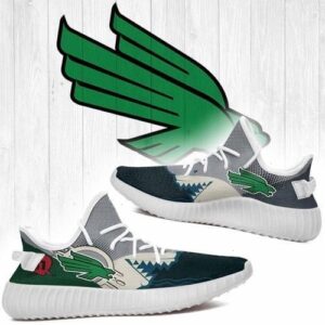 Shark North Texas Mean Green Ncaa Yeezy Shoes